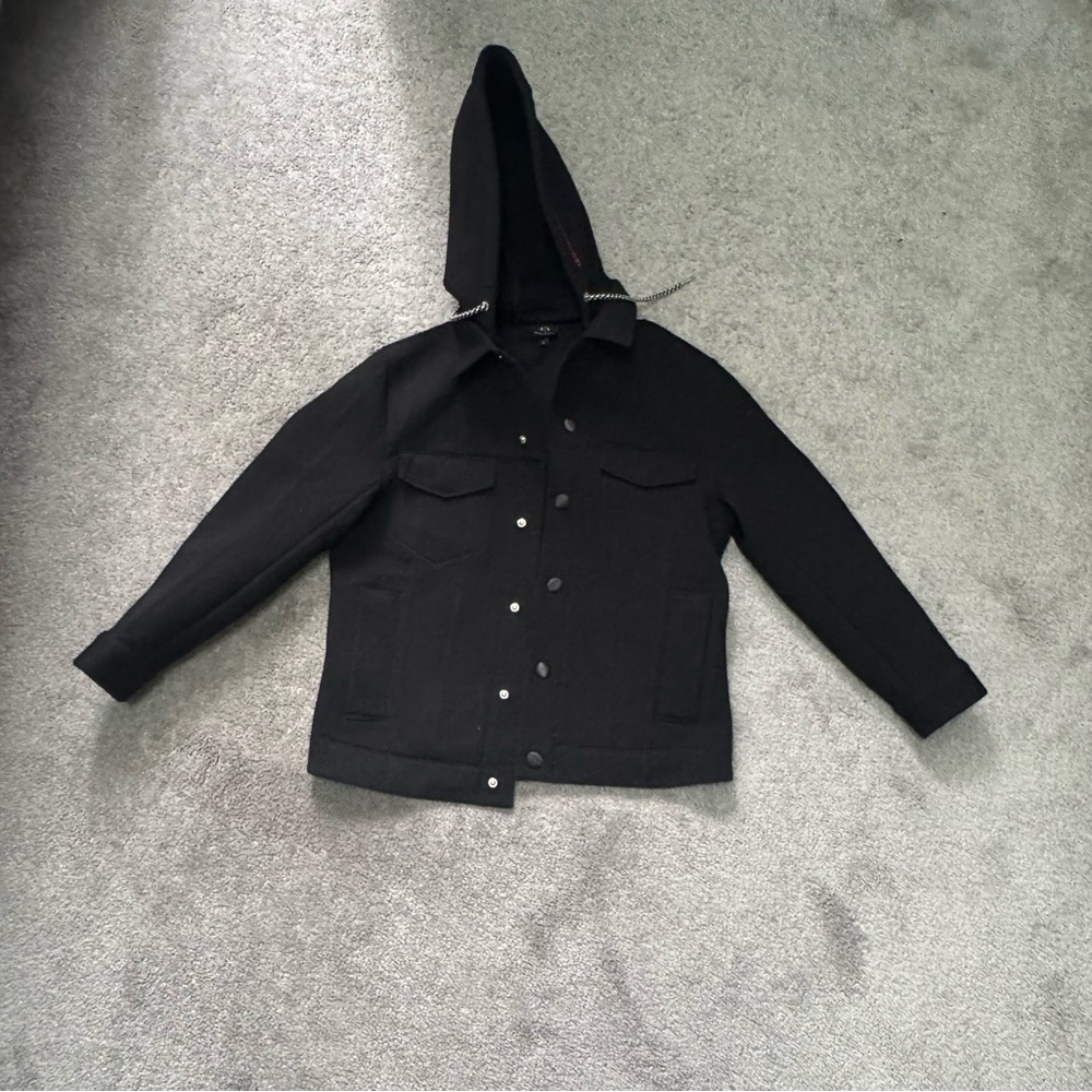 Armani Exchange Black Hooded Jacket